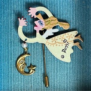 Vintage Silvestri Karen Rossi 'Angel' Lapel pin